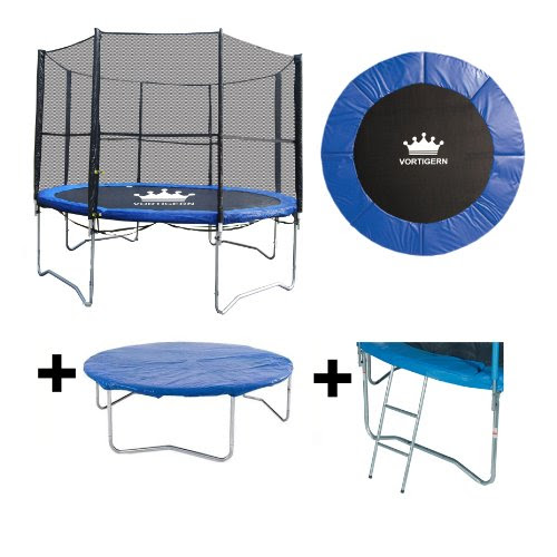 Vortigern 14ft Trampoline + Safety Net Enclosure + Ladder  &  Cover 14' CE  &  TUV Approved