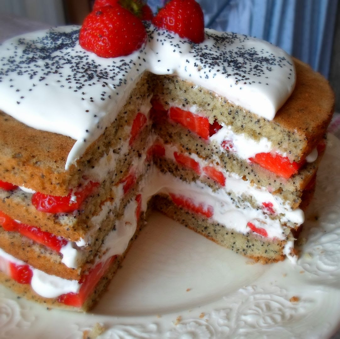 Strawberry & Poppy Seed Cake