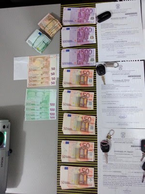 A Polícia Civil apreendeu 35 mil euros com suspeito do crime em Natal (Foto: Kleber Teixeira/Inter Tv Cabugi)