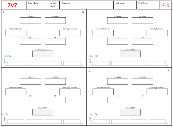 Soccer Formations and Systems as Lineup Sheet Templates ...