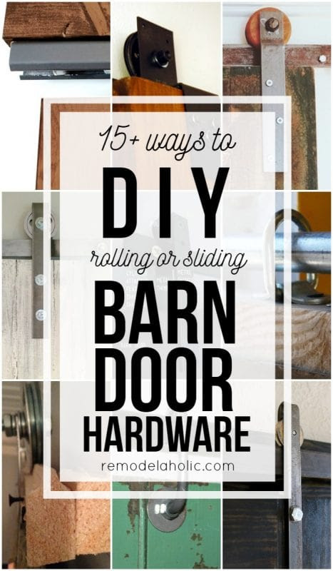 Budget-friendly and inexpensive methods for making your own rolling or sliding barn door hardware @Remodelaholic
