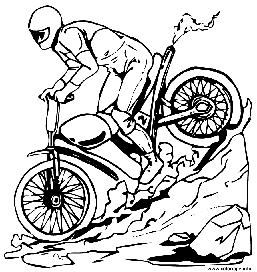 Dessin moto de course 33 Coloriage Gratuit   Imprimer