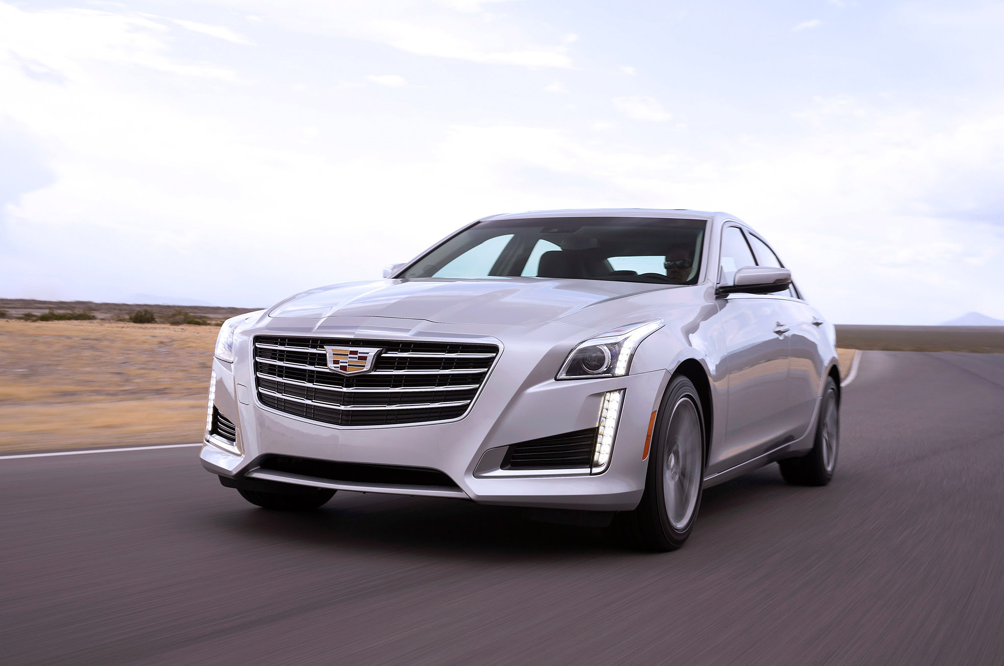 2017 Cadillac CTS front in motion 2