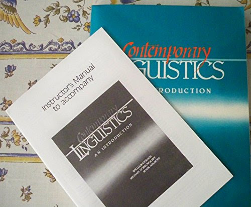 Contemporary linguistics: An introduction, by William D. O'Grady