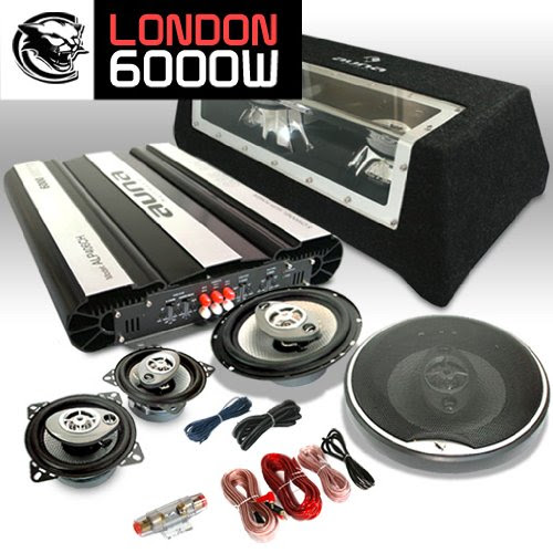 Set car hifi 6000W amplificatore + doppio subwoofer 12