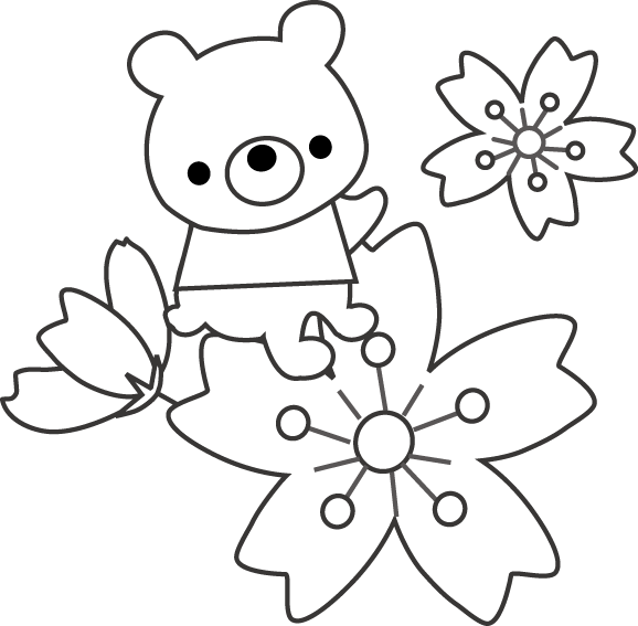 春 桜 お花見のイラスト 無料イラスト