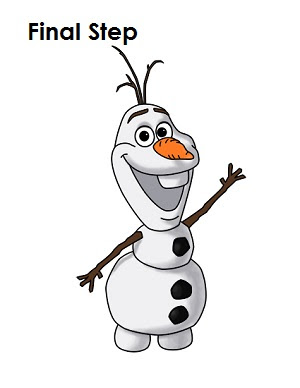 how sketch olaf to Drawing from How (Frozen) Step Frozen by Draw Step Olaf Tutorials : to