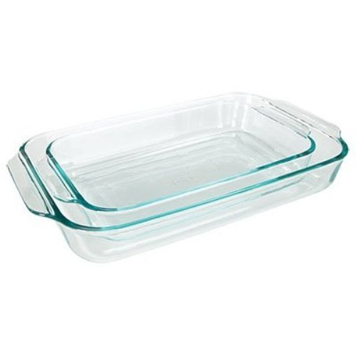Pyrex Basics Clear Oblong Glass Baking Dishes, 2 Piece Value