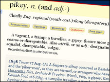 OED definition of 'pikey'