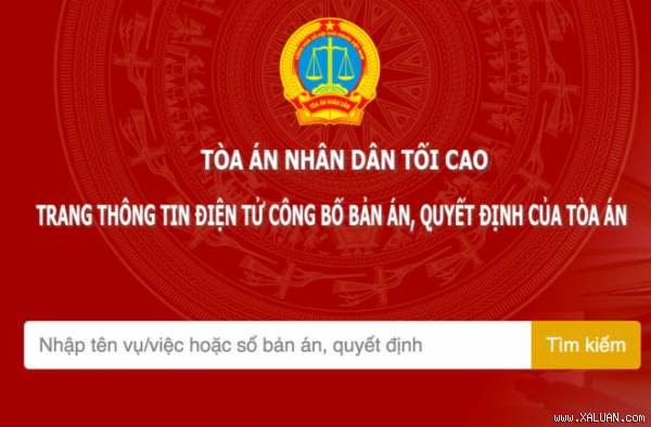 Tòa án nhân dân Tối cao ra mắt trang điện tử công bố bản án