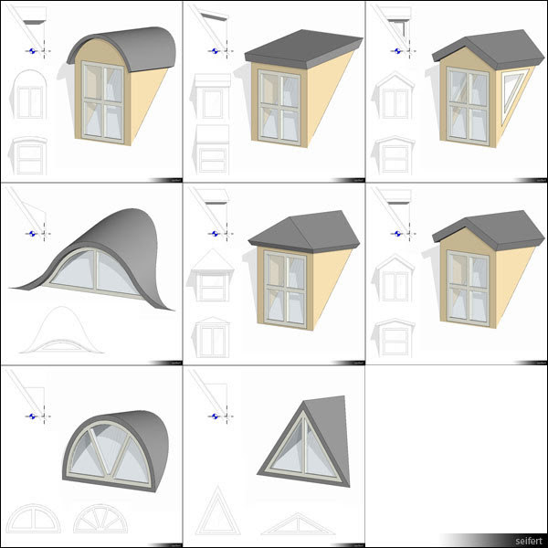 Building rvt dormer roof window