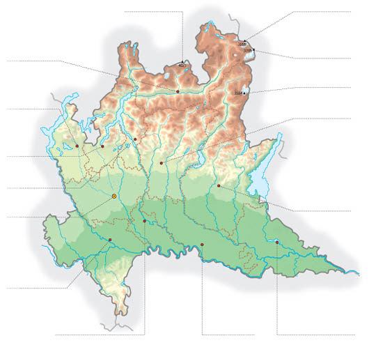 Cartina Della Lombardia Muta