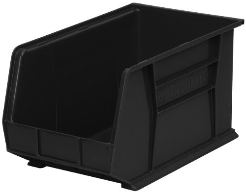 Akro-Mils 30260 Plastic Storage Stacking Hanging Akro Bin, 18-Inch by 11-Inch by 10-Inch, Black, Case of 6 On Sale