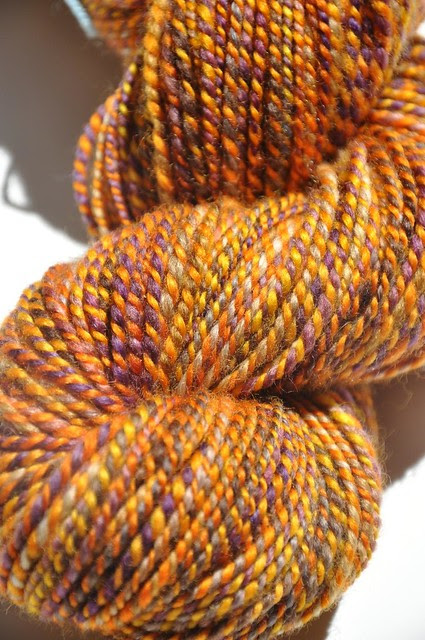 SAG & HYFC-4oz-2-ply-177yds-Ode to Sunflowers & Troublemaker BFL-skein 1-5