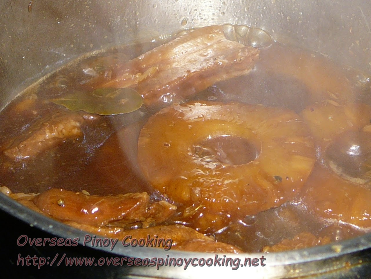 Braised Pork Belly with Pineapple - Cooking Procedure
