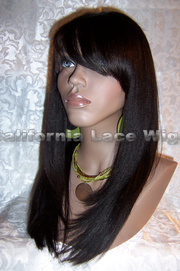 swoop bangs like that but shorter , dark brown , and not fake :p