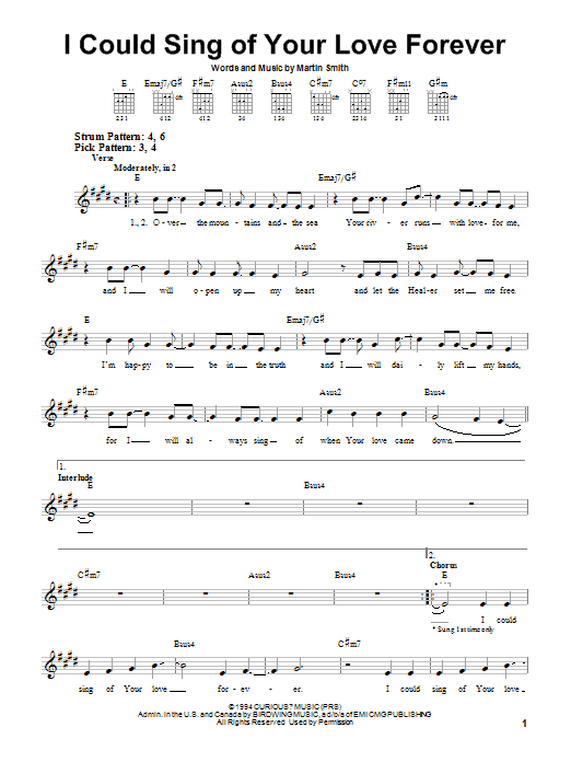 I Could Sing Of Your Love Forever Chords