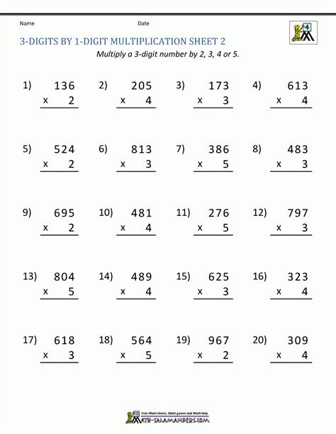  3 digit by 2 digit multiplication worksheets times tables worksheets