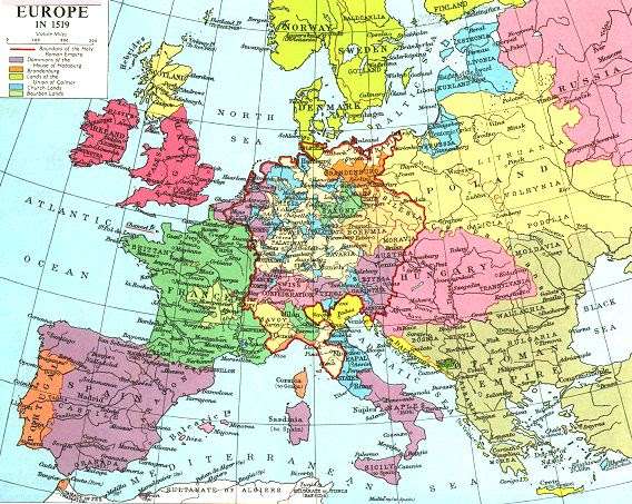 Map Of Europe During The Renaissance