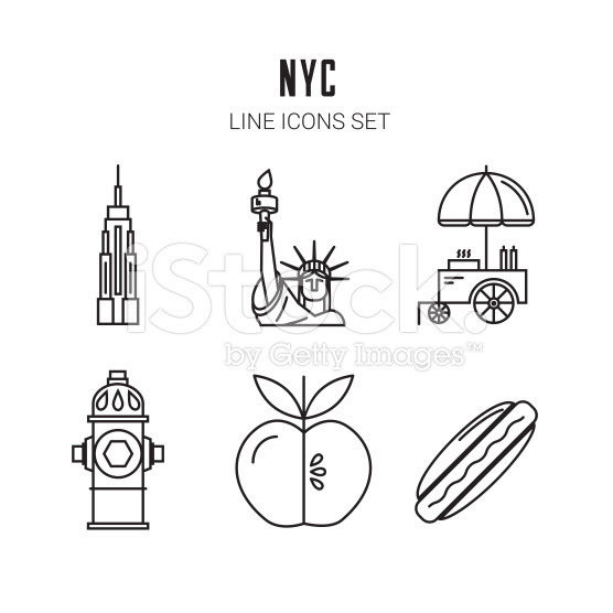 stock illustration 81792483 new york city line icons set vector 2 Essential tips for incorporating vectors into your work