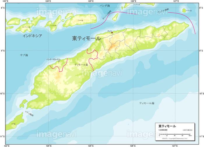 国別図 東ティモール 自然図 の画像素材 地図素材ならイメージナビ