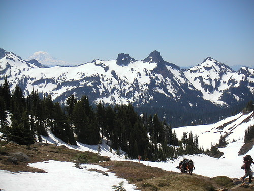 Mount Adams behind the Tatoosh Range. View from Mount Rainier#39;s Glacier Vista: 6336 ft. SM.060625.1123.0041