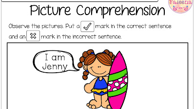 Picture Comprehension Worksheets For Kindergarten