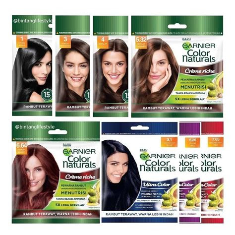 jual sachet garnier color naturals express cream ultra color hair