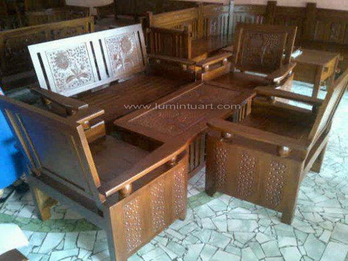 Kursi Tamu Minimalis Koper Ukiran Matahari Kayu Jati Kursi Tamu Minimalis Koper Ukiran Matahari Kayu Jati