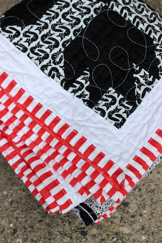 Red, White & Black Allover Quilt by Jeni Baker