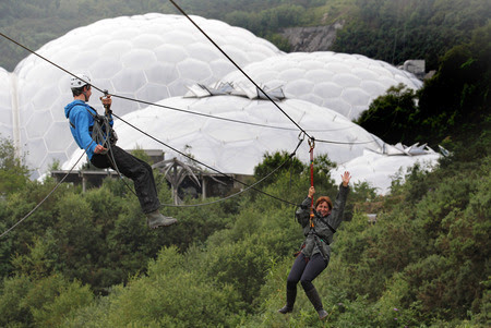Skywire di Taman Eden Project, Inggris 