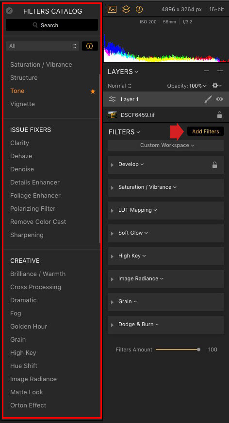 Luminar dashboard