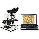 OMAX LED 40X-2000X Digital Binocular Biological Compound Microscope with Built-in 3.0MP USB Camera and Double Layer Mechanical Stage