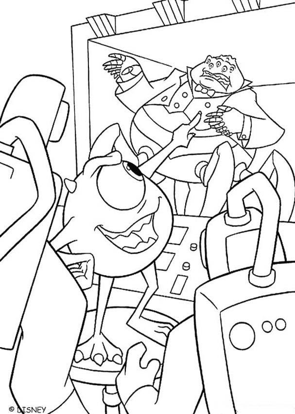 Waternoose And Mike Coloring Pages Hellokids Com