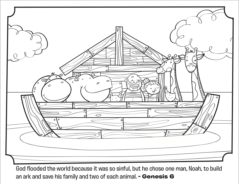 Download Noah ark coloring pages to download and print for free