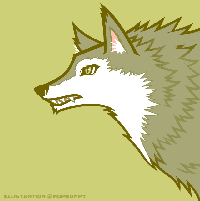 動物イラストno 195 冬色 狼 イラスト制作moekonet