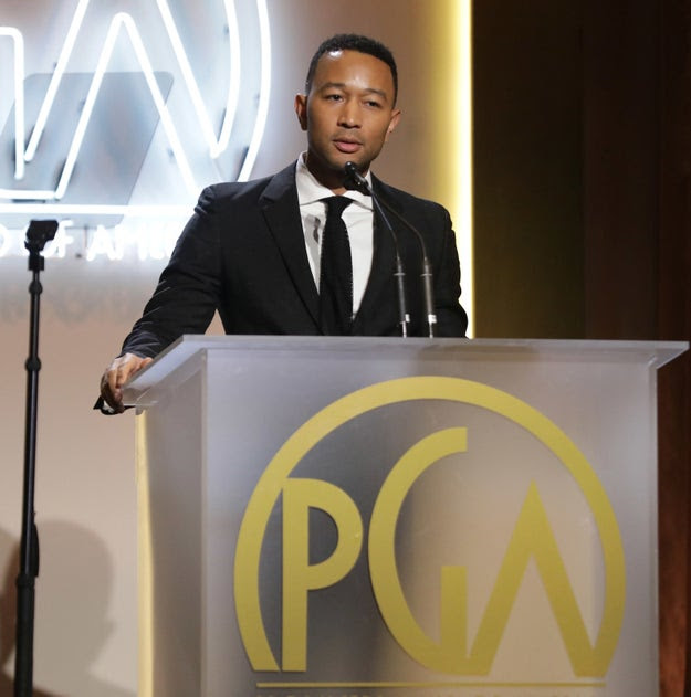 The Producers Guild Awards were held Saturday in Los Angeles amid national protests against President Trump's refugee ban.