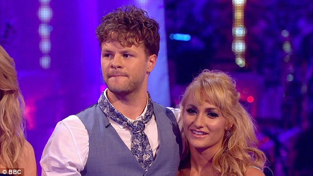 Slip up: Meanwhile, Saturday proved a bad night for Jay McGuiness after he tripped during his routine with Aliona Vilani