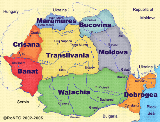 map of bulgaria and romania. Map of Romania