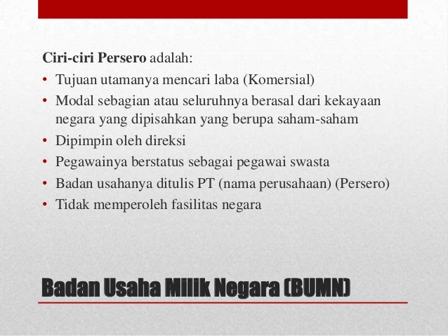 Contoh Badan Usaha Milik Negara images