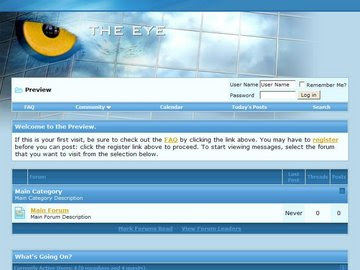 Latest vbulletin 3 Templates Free Download, Eye