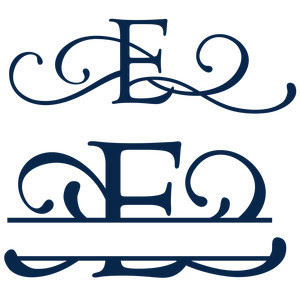 Download Silhouette Design Store - View Design #128846: split & full flourish monogram - e