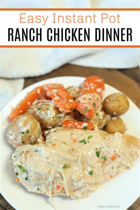 instant pot creamy ranch chicken dinner recipe eating