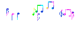 Notas musicales animadas para blog, blogger