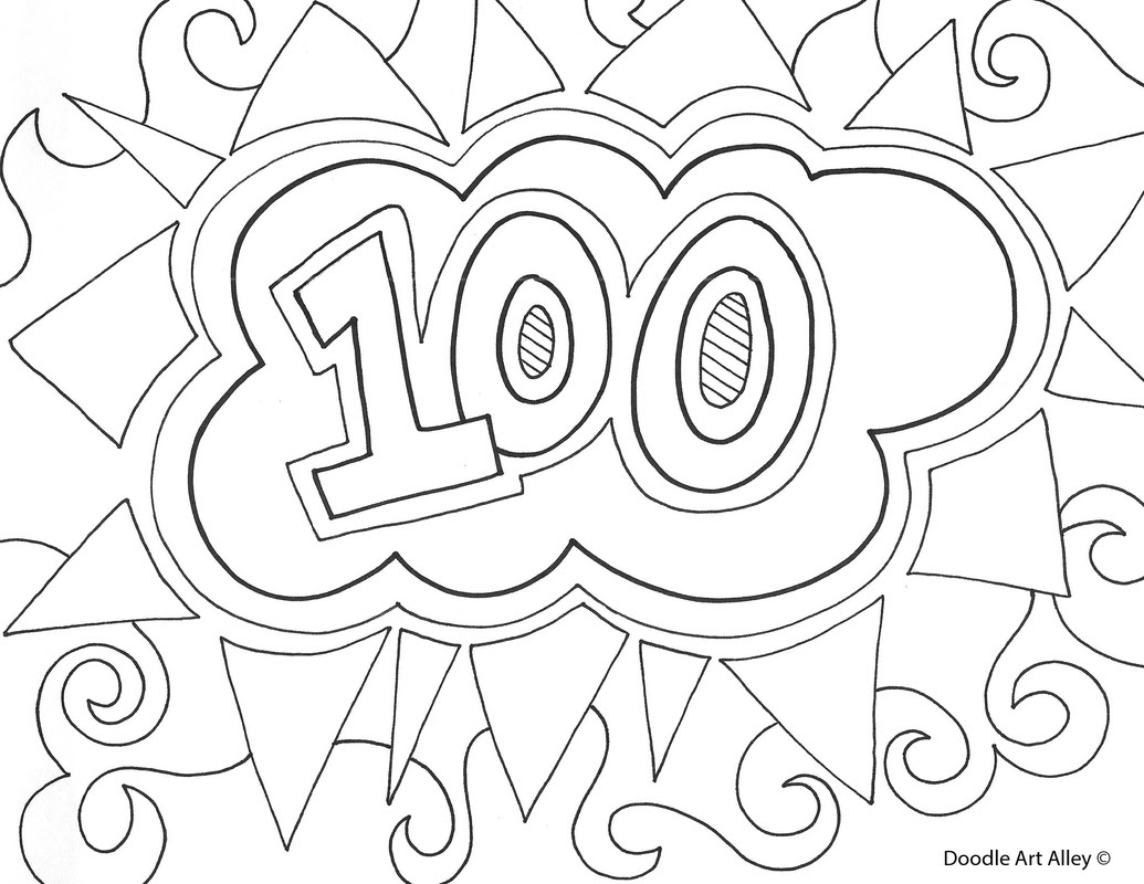 100 Coloring Page Picture