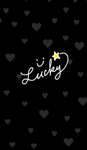 黒背景にハート スマイル3 Line着せかえ 360円