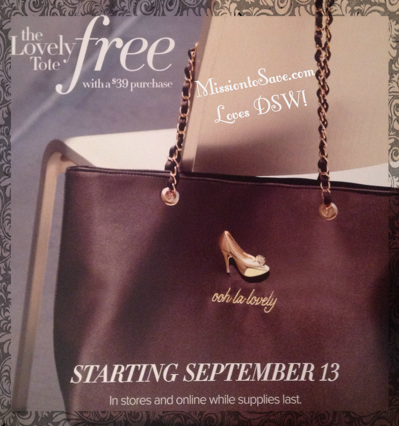 DSW: FREE Lovely Tote (w 39 Purchase, Starting 913) - Mission: to ...