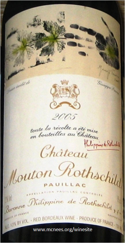 Chateau Mouton Rothschild Label Library On Mcnees Org Winesite