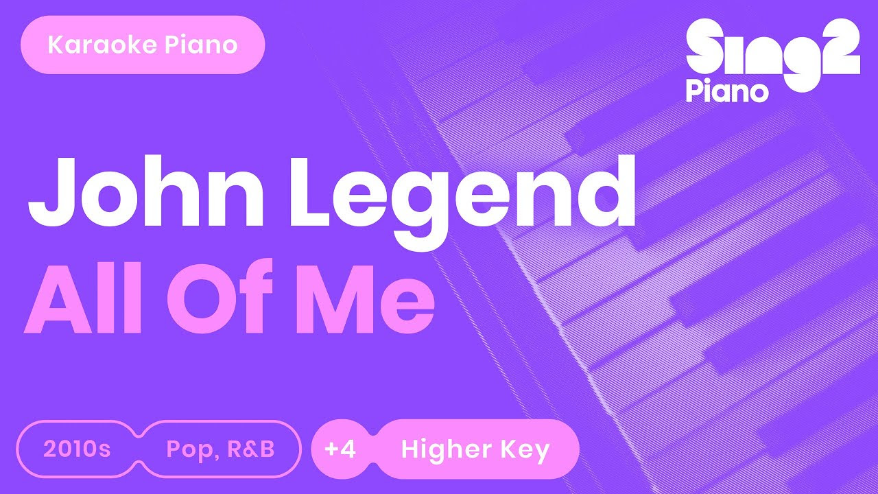 All of Me (Female Key - Karaoke Demo) John Legend - YouTube