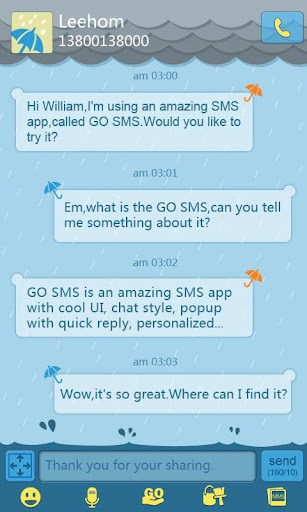 GOSMS Pro Rainy day Theme